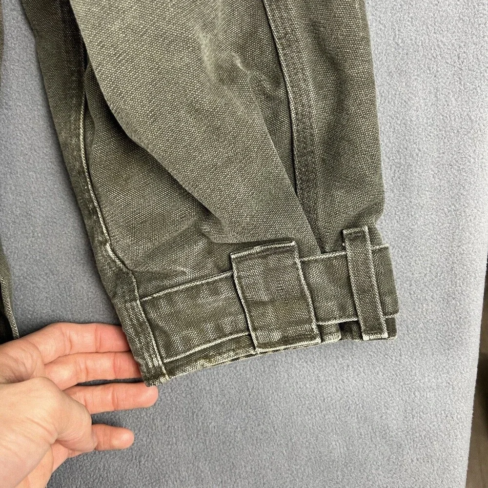 Vintage Carhartt Jacket Mens 2XL Green Barn Coat Blanket Lined Workwear Thrashed - Picture 8 of 10